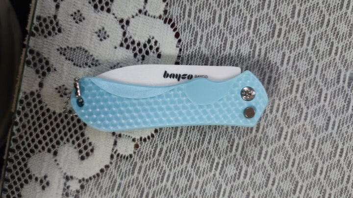 拜格（BAYCO）水果刀3寸折叠削皮刀便携陶瓷刀绿色BD8002 晒单图