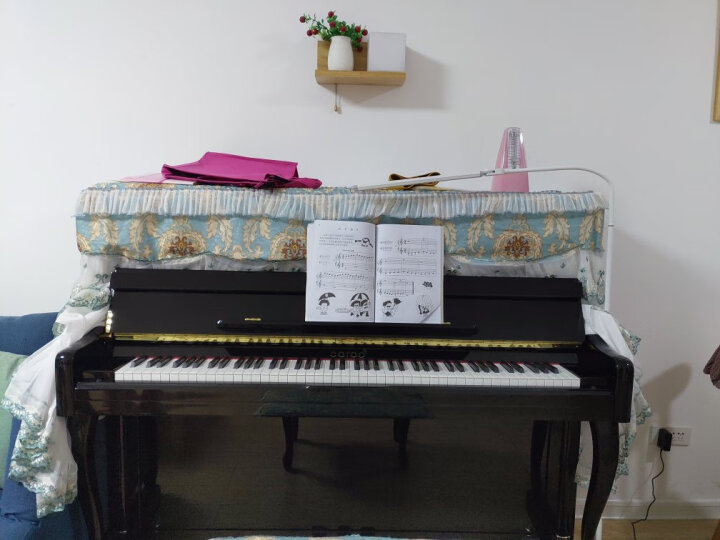 卡罗德（CAROD）【理查德签名款】智能钢琴专业练习考级演奏立式家用机械钢琴 123cm 88键 CJ3高贵柚 晒单图