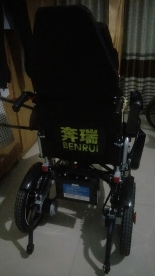 奔瑞（BENRUI） 奔瑞电动轮椅车可折叠轻便老年残疾人自动智能四轮车 【高靠背】四轮减震-12A锂电【20-25公里】 晒单图