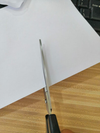 得力(deli)170mm中号不锈钢办公剪刀 桌面手工剪子 颜色随机 晒单图
