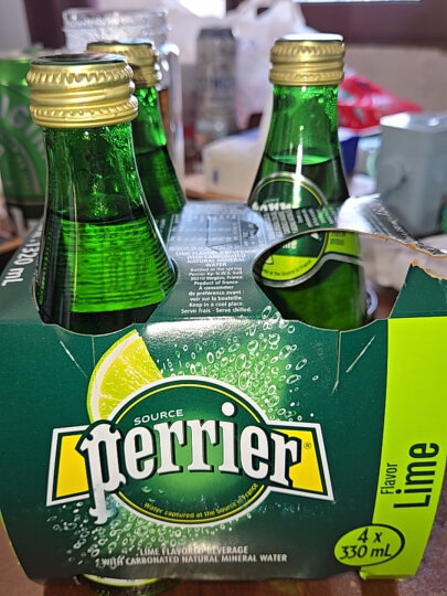 Perrier巴黎水（Perrier）法国原装进口气泡水青柠味天然矿泉水500ml*6瓶 晒单图