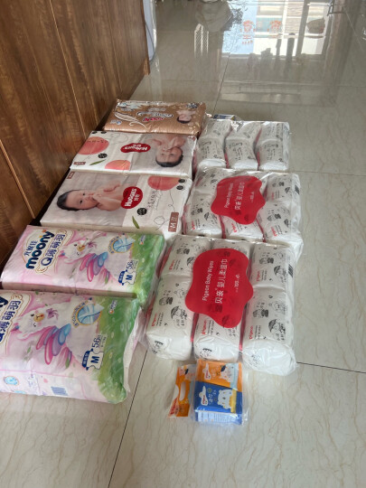 好奇（Huggies）铂金装纸尿裤M144片(6-11kg)中号婴儿尿不湿小桃裤裸感超薄透气 晒单图