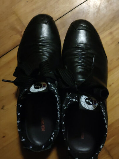 红蜻蜓男鞋子休闲皮鞋男士夏季新款单鞋韩版潮流青年 黑色套脚款 39 偏大一码 晒单图
