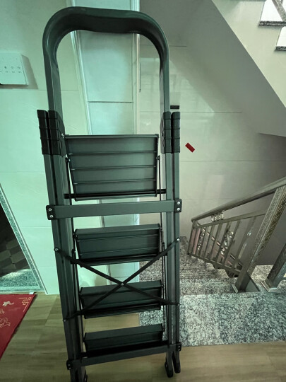 稳纳家用梯子 五步人字梯加厚折叠梯凳五踏登高装修金属工程梯子 晒单图