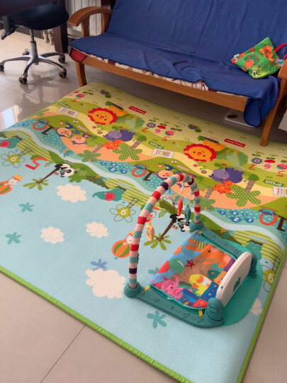 费雪(Fisher-Price) 婴儿礼物韩国进口加厚双面宝宝爬行垫 游戏垫BMF22 (180*200*1cm)新老包装随机发货 晒单图