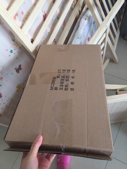好孩子(gb)婴儿床新生儿实木无漆环保多功能宝宝床拼接床特有尿布台 标配+椰棕床垫+5件套粉色 晒单图