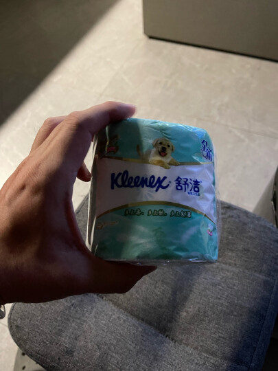 舒洁（Kleenex）卫生纸 绿茶洋甘菊印花清香3层卷纸 厕纸10粒装 晒单图