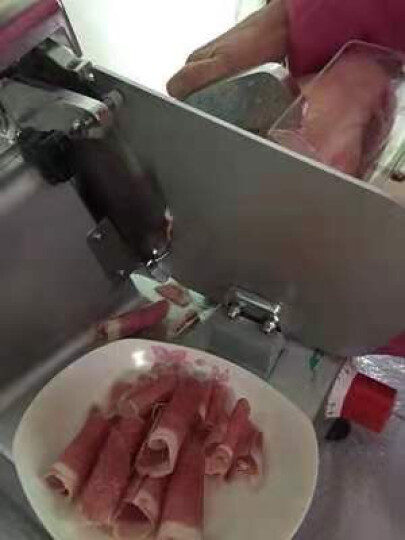 乐创（lecon）切片机商用切肉片机全自动刨肉机肥牛羊肉卷切片机 12寸半自动（手动推拉丨单电机） 晒单图