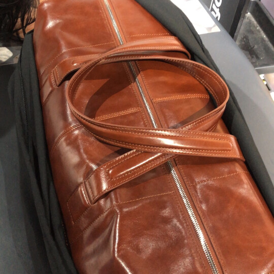 GlonaR复古时尚男士短途手提旅行包真皮旅游行李包商务出差袋运动健身包 复古棕 20L 晒单图