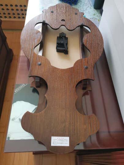 凯恩斯（KAIENSI） 挂钟客厅钟表欧式复古时钟摇摆石英钟表电波创意木质挂表家用 3340DD-贝壳盘-智能电波机芯 16英寸 晒单图
