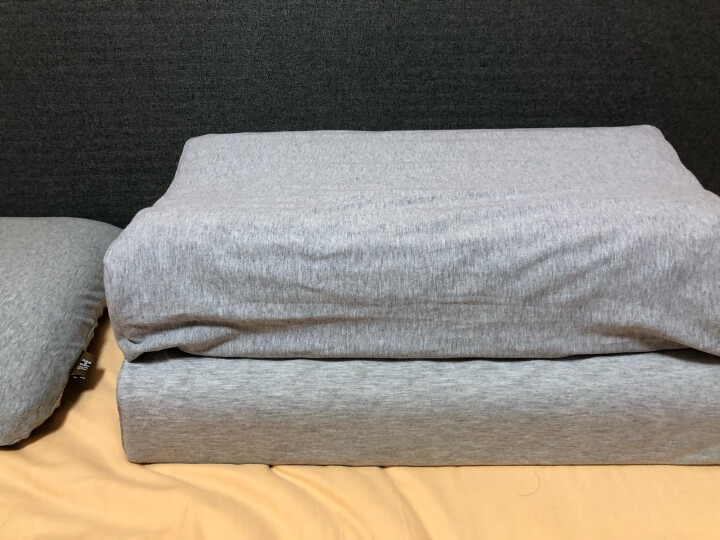 8H乳胶枕头套 Z2抗菌外枕套 高支天竺棉 拉链收纳袋设计 混灰色 0.58*0.48*0.1/0.12 晒单图