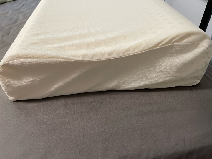 8H 双层枕套科学曲线舒适透气乳胶枕头芯 成人护颈枕头Z2 白色 单只装 晒单图