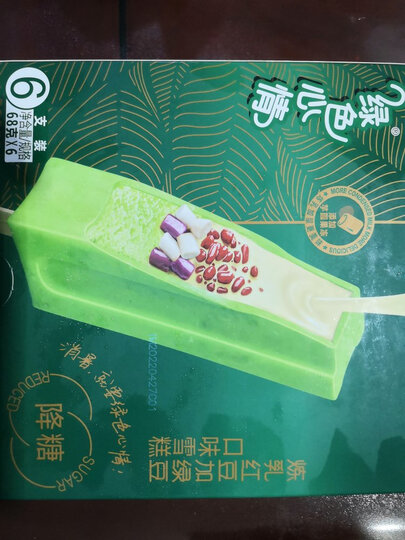 蒙牛绿色心情炼乳红豆加绿豆口味雪糕68g×6支(家庭装) 晒单图