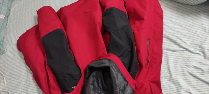 南极人（Nanjiren）冲锋衣裤男三合一两件套防风防水透气保暖户外登山滑雪服 男彩蓝色 XL 晒单图