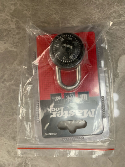 玛斯特（Master Lock）转盘式小号密码锁健身房柜门密码挂锁1533MCND黑色 美国专业锁具品牌 晒单图