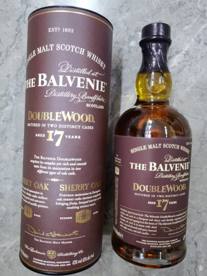 宝树行 The Balvenie 百富单一纯麦苏格兰威士忌700ml原装洋酒 苏格兰百富17年700ML 晒单图