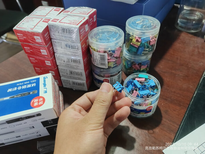 广博(GuangBo)60只装15mm彩色长尾夹子燕尾夹票夹办公用品PJTC005  晒单图