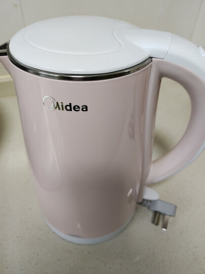 美的（Midea）电水壶热水壶电热水壶304不锈钢1.7L容量暖水壶烧水壶净甜家用大容量开水壶智能自动断电MK-HJ1705 晒单图