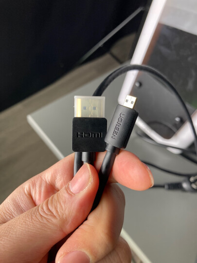 绿联 Micro HDMI转HDMI转接线 HDMI2.0版 4K高清转换线 笔记本电脑平板相机连接显示器电视投影仪 1米 晒单图