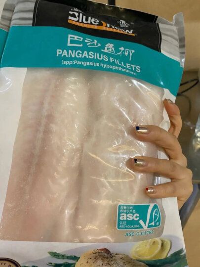 蓝雪 冷冻巴沙鱼柳 ASC认证 600g 3片 袋装 生鲜 海鲜水产 核酸已检测 晒单图