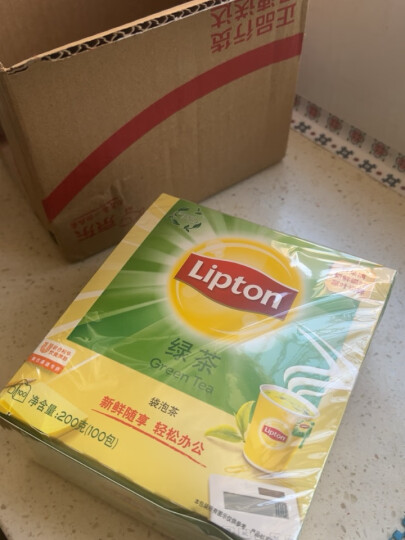 立顿（Lipton）茶叶2023年绿茶安徽黄山下午茶包礼盒非独立袋泡双囊茶包2g*100包 晒单图
