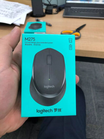 罗技（Logitech）M275鼠标 无线鼠标 办公鼠标 右手鼠标 黑色 带无线2.4G接收器 晒单图