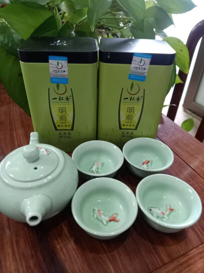 一杯香 茶叶绿茶明前龙井茶2盒共200克浓香型2023新茶春茶礼盒装 晒单图