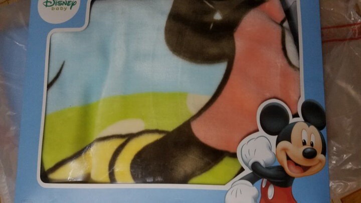 迪士尼宝宝毛毯子儿童云毯盖毯双层加厚礼盒装蓝色140cm 晒单图