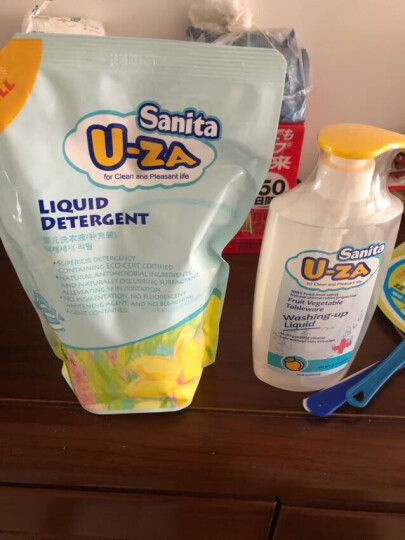 Sanita U-ZA 婴儿幼儿洗衣液-补充装 新生儿宝宝儿童 皂液1000ml 植物洗护 晒单图
