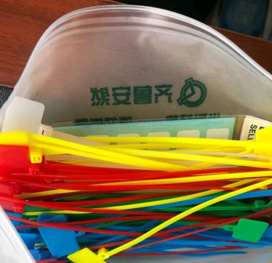 齐鲁安然 标牌扎带 封签 记号 标记扎带 理线标签扎带 封箱扎带 捆绑扎带 束线带 3*150 绿色100条 晒单图