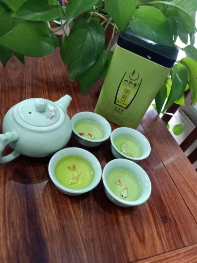 一杯香茶叶绿茶明前龙井茶2盒共200克浓香型2022新茶春茶礼盒装 晒单图