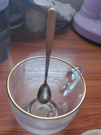 紫丁香茶杯耐热玻璃杯带把加厚功夫小茶杯咖啡杯喝茶杯办公茶水杯套装 晒单图