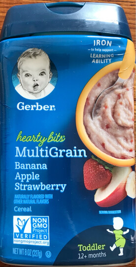 嘉宝Gerber 婴儿米粉 香蕉苹果草莓谷物米粉 四段(12个月以上)227g/罐 美国原装进口 晒单图