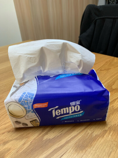 得宝(Tempo) 抽纸 苹果木味18包*4层90抽 抽取式面巾纸 餐纸巾(整箱销售) 晒单图