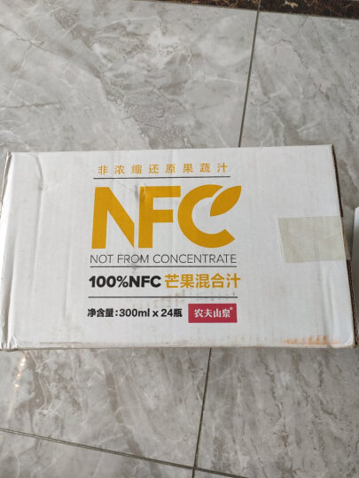 农夫山泉 NFC果汁饮料 100%NFC芒果混合汁300ml*24瓶 整箱装 晒单图