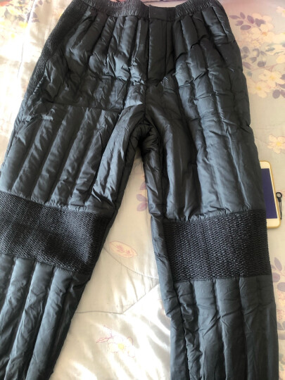 南极人中老年羽绒裤男士内外穿护膝保暖加绒加厚棉裤修身高腰内胆男款 灰色 175/XL 晒单图