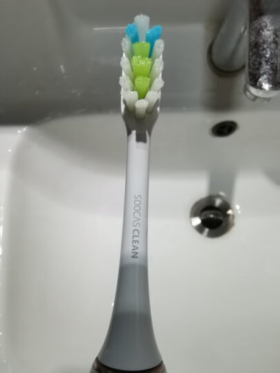 素士(SOOCAS)电动牙刷头 成人通用清洁型X3通用刷头BH01W白色 晒单图