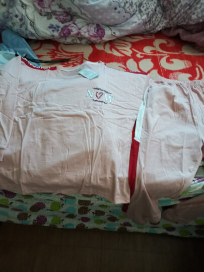 集倩（JIQIAN）睡衣女秋季长袖纯棉休闲韩版可爱减龄可外穿家居服套装 T6807 XL(120-135斤) 晒单图