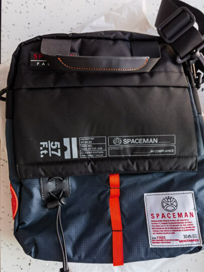 斯帕曼时尚单肩包男2024新款休闲男包大容量男士包斜挎包通勤电脑手提包 红色 晒单图