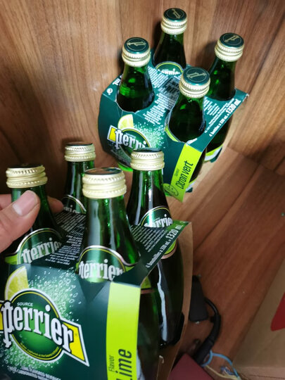 法国原装进口 巴黎水（Perrier）天然含气矿泉水 青柠味气泡水750ml*12瓶 （玻璃瓶）整箱 晒单图