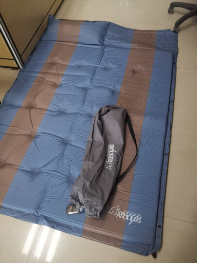 狼行者 户外双人加厚自动充气垫帐篷防潮垫加宽午休睡垫 LXZ-4029 蓝色 晒单图