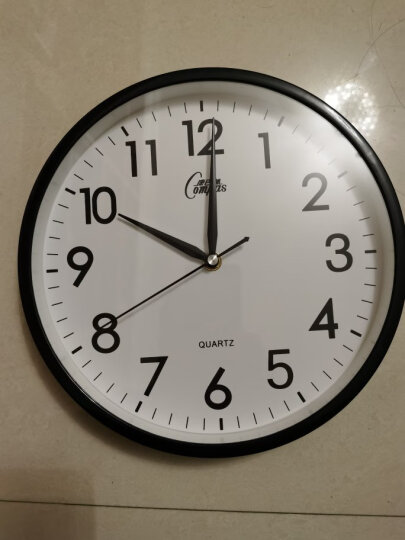 康巴丝（Compas）挂钟 创意简约钟表客厅石英钟表挂墙时钟 c2855 黑色 晒单图
