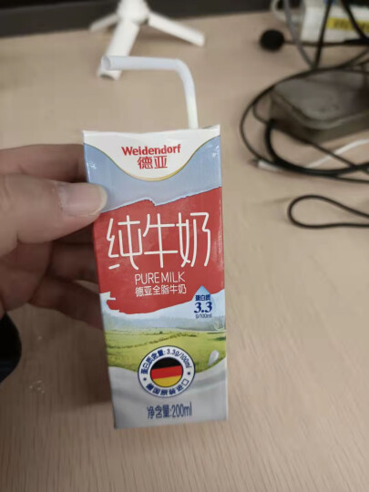 德亚（Weidendorf）德国进口全脂高钙纯牛奶200ml*30盒整箱装优质乳蛋白学生营养早餐 晒单图