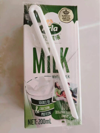 Arla 爱氏晨曦 德国原装进口 营养早餐 健身代餐 3.4g蛋白质 120mg原生高钙 全脂纯牛奶 200ml*24 整箱装 晒单图