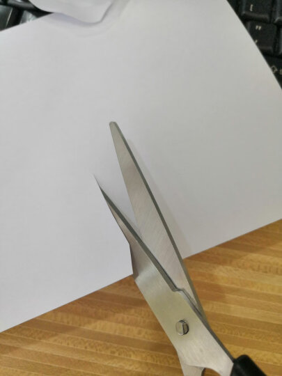 得力(deli)170mm中号不锈钢办公剪刀 桌面手工剪子 颜色随机 晒单图