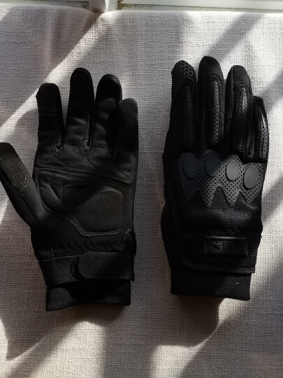 全指战术手套男冬季户外手套运动防护保暖骑车手套加绒耐磨 黑色 大号XL 晒单图