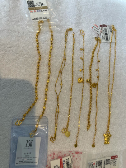 ZSK珠宝黄金手链女拉丝橄榄带链尾光珠转运珠足金999女款母亲节礼物 6克 长约16+3厘米 晒单图