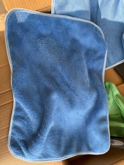 E路驰 珊瑚绒洗车毛巾汽车用品 大号加厚吸水擦车巾布 洗车用品 H-05蓝色60*160CM毛巾400款 晒单图