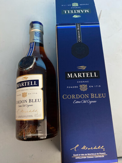 马爹利（Martell）  蓝带XO级 干邑白兰地 洋酒  350ml 晒单图