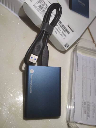 三星（SAMSUNG） 500GB Type-c USB 3.1 移动固态硬盘（PSSD） T5 蓝色 传输速度540MB/s 安全便携 晒单图